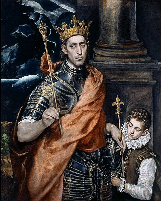 Paris Louvre Painting 1585 El Greco - Saint Louis, King of France 